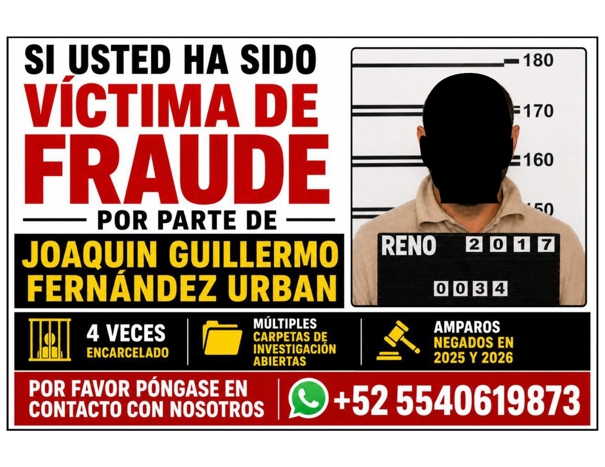 Víctimas presuntas crean frente común para documentar denuncias contra Joaquín Guillermo Fernández Urbán