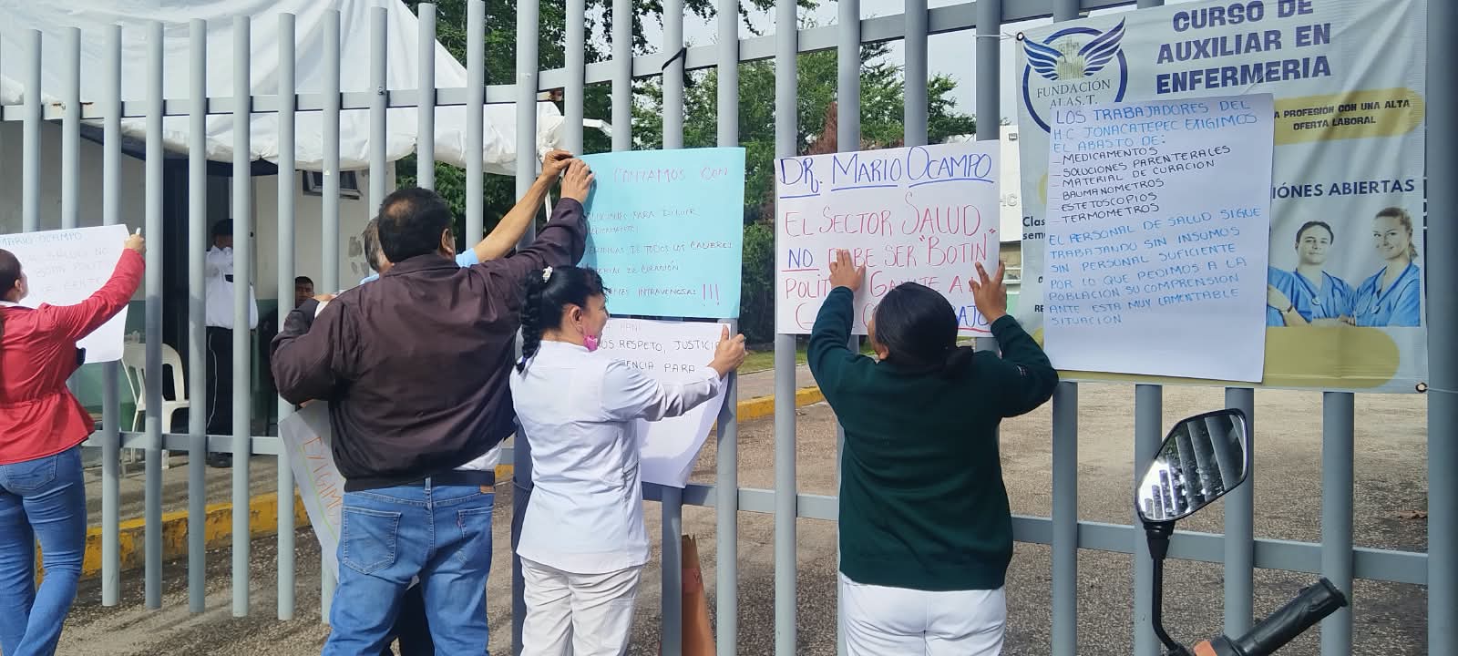 Protesta en Salud exhibe conflicto laboral y acusaciones contra Mario Ocampo